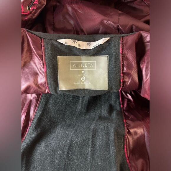 Athleta Twin Tip Ski Jacket in Port Wine Snow Scroll Ski Snowboard Jacket Size M - Picture 8 of 16